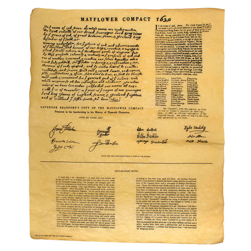 Facsimile of the Mayflower Compact